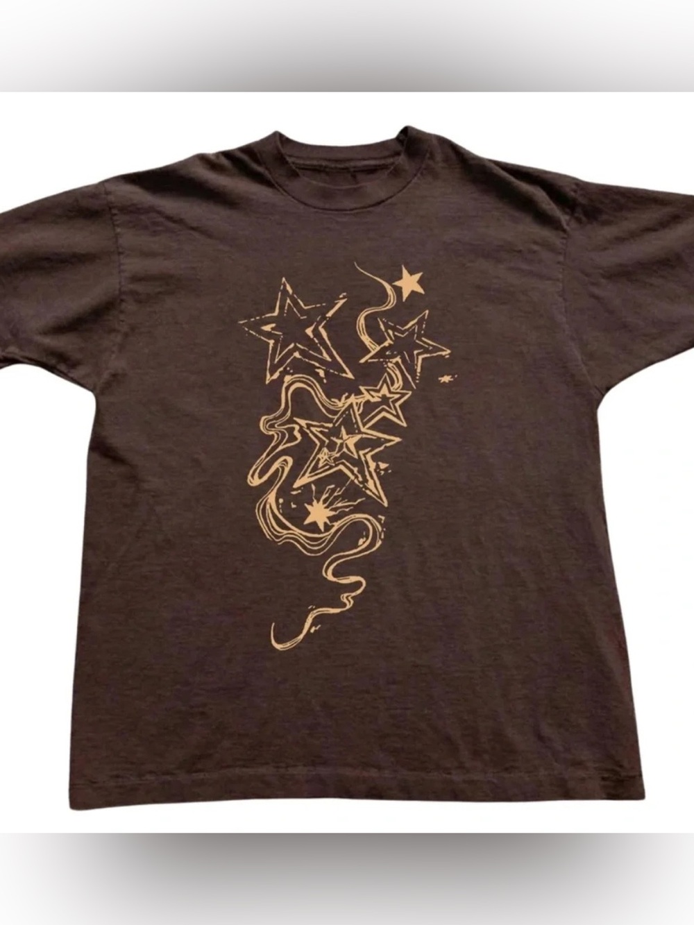 Vintage Star Graphic T-Shirt - Dark Choco Retro